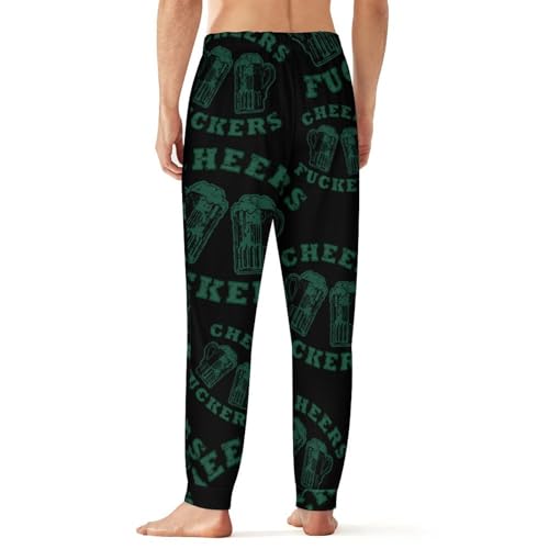 Cheers Fuckers St Day Partick Men's Pajama Pants Lounge Pant Sleepwear PJ Bottoms2