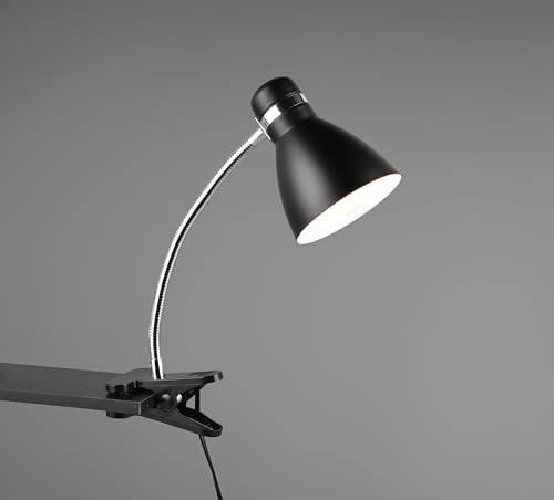 Lampe à pince Harvey manque de place bureau flexible métal noir E27 - 4