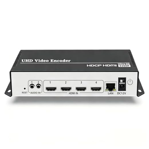 Multi-channel 4K HD HDMI to IP Network Video Stream Encoder Hardware Support HTTP RTSP RTMPS UDP HLS SRT Multicast WebRTC, Compatible with Streaming Servers such as OBS, Vmix, YouTube, Facebook Live