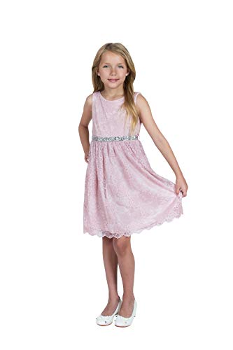 iGirlDress Big Girl Stretch Lace Tulle Skirt Husky Plus Size Flower Girl Dress3
