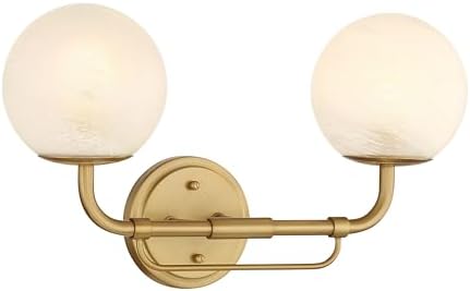 Minka Lavery 3792-732 Whitehall 2 Light 18" Wide Bathroom Vanity Light - Legacy Brass with Etched Alabaster Glass