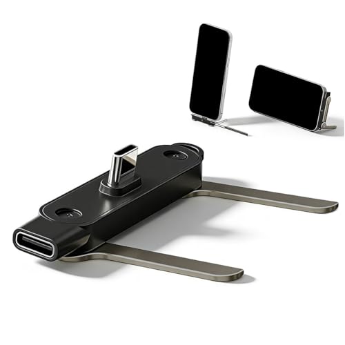 Image of Verilux 2 in 1 Type C Charging Adapter, 240W USB C Fast Charging Adapter with Phone Stand, Supports 480Mbps Data Sync, USB C Adapter with Angled Zinc Alloy Connectors