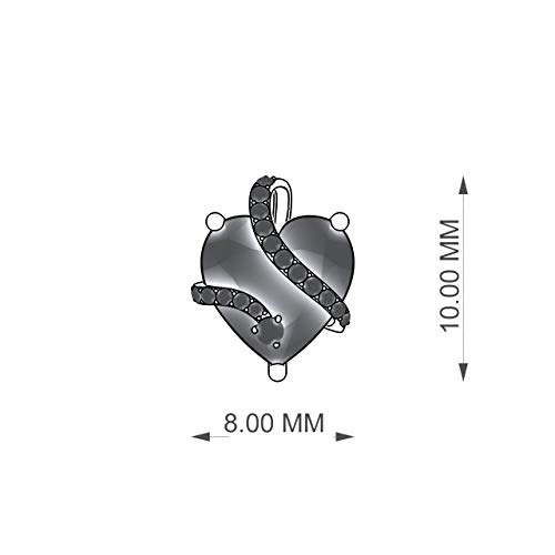 Diamondere Natural and Certified Heart Cut Gemstone and Diamond Wrap Heart Petite Necklace in 14k Solid Gold | 1.68 Carat Pendant with 18 Inch Chain Valentine's Day gift for her3