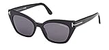 Taglia 52/18/140 Tom Ford Occhiali da Sole JULIETTE FT 1031 Shiny Black/Grey 52/18/140 donna