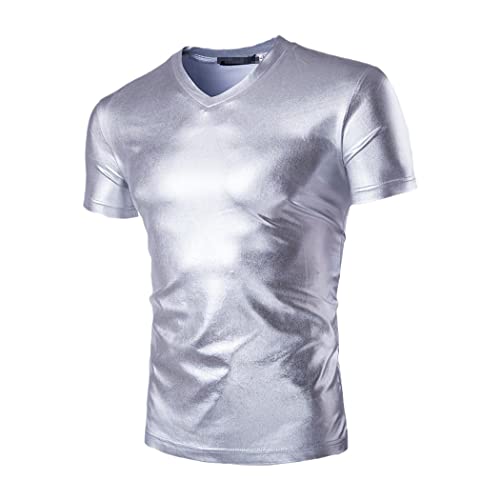 Ensemble veste et pantalon argent pour homme, costume chic taille M