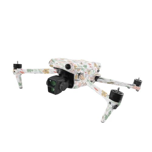 Image of MightySkins Carbon Fiber Skin Compatible with DJI Air 3 - Neutral Flowers | Protective, Durable Textured Carbon Fiber Finish | Easy to Apply
