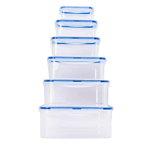 PLENTYFY Frischhaltedosen mit Deckel 12tlg - Brotdosen Set Luftdicht & Auslaufsicher Aufbewahrungsbox Küche - Vorratsdosen mit Deckel Weiß BPA-frei Cover