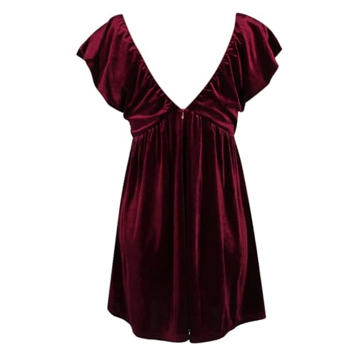 Robe de fête en velours hivernal chic avec col nœud élégant - 3