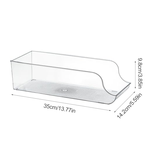 Organizador transparente de refrigerador con mango y material libre de BPA 3
