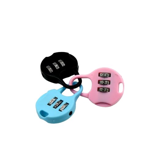 HARDYSUN 3 Digit Zipper Lock and Zipper Tool Used WIDELY in All Security Purposes of Zipper Materials. Padlock Pattern Lock (Pack of 2)-picture-44