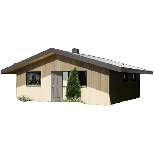 Generic Wood Construction Tiny Home Cabin Building Plans - 24' x 24' - 576 square feet