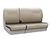 Coverking Custom Fit Rear 60/40 Bench Seat Cover for Select Mitsubishi Raider Models - Genuine Leather (Beige)