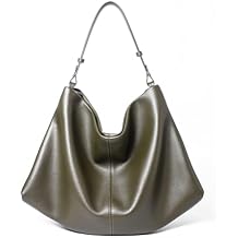 Covelin Minimalist Soft Leather Tote Bag - Adjustable & Detachable Crossbody Strap, Hobo Casual Shoulder Purse for Everyday Work