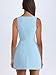BORIFLORS Women's Sexy Bodycon Corset Mini A Line Dresses Sleeveless Square Neck Party Short Dress, Small, Baby Blue