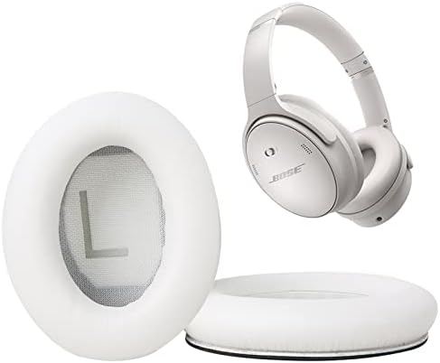 Earpads for Bose QuietComfort 45 QC45 QC35 ii QC35 Professional Ear Pads Headphones Ear Cushions Replacement with Noise Isolation Memory Foam White - Thumbnail 2