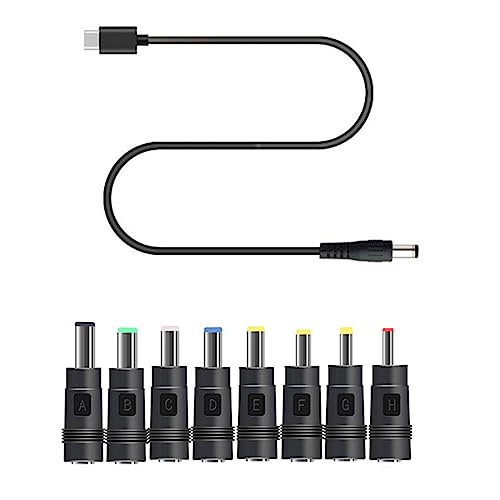 Bottone New TypeC to DC5.5/3.5 Charging Line Round Hole PD Decoy Line Multi-Function PD12v Fast- Charging Line 5.5X2.1MM 8 Plugs