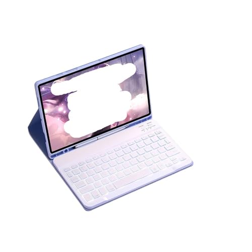 Clavier rétroéclairé Samsung Tab S8+ étui violet contre les chutes de stylet