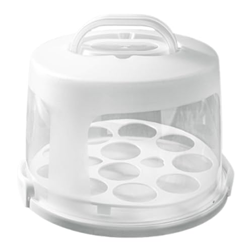 Kuchen-Tragebox, Cupcake-Halter, wiederverwendbare Dessert-Aufbewahrung, robuster, transparenter Transportkoffer, tragbarer Bäckerei-Organizer mit Griff für Hochzeiten, Reisen und Partyveranstaltungen