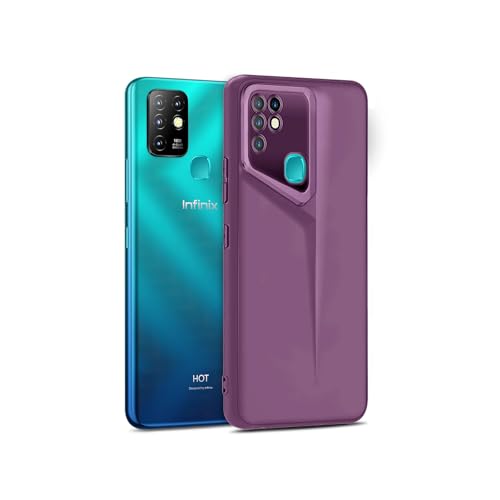 Image of Amazon Brand - Solimo Ultra-Thin Blade Runner Series Matte Finished Camera Protection Soft Back Cover for Infinix Hot 10 - Purple