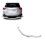 Black Horse Rear Bumper Guard Single Tube Stainless Steel Compatible with 2013-2018 Toyota RAV4 (Excl. 2018 Adventure Trim)-8D093945SS-S