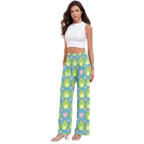 Pantalon long décontracté Frog Sprouts pour femme en coupe confortable