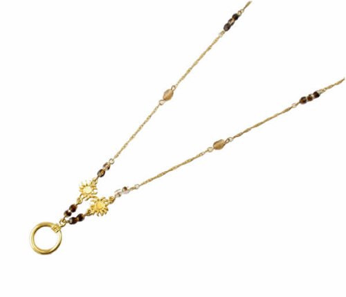Image of Calabria Eyeglass Necklace Holder for Women - Beaded Glasses Chain with Secure Loop | Eyewear Holder Necklace for Glasses