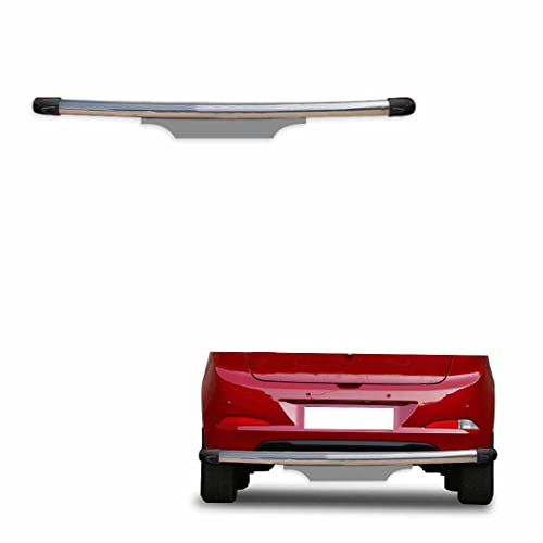Image of Stainless Steel High Gloss Safety Rear Bumper Protector Sutaible for Hyundai Elite i20 2014-2017