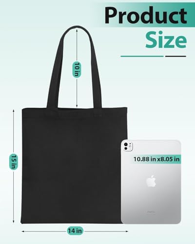 Lzerking 24 Pack Canvas Tote Bags