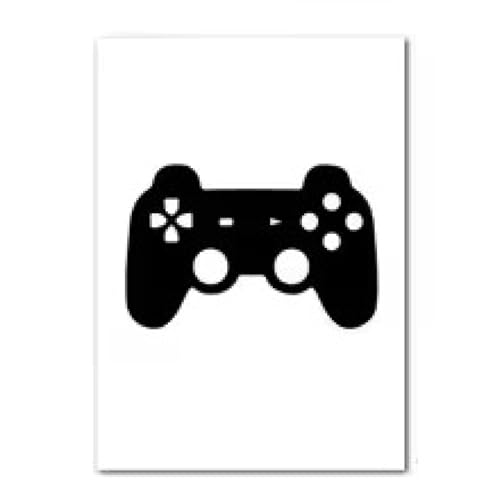 Décoration murale maison geek chic grande toile manette de jeu moderne