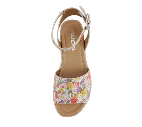 Image of Soda Little Kids /Children /Girls Topic-IIS Espadrille Flatform Wedge Open Toe Sandals