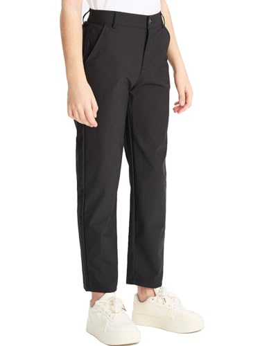 Image of DEVOROPA Youth Boy's Golf Pants Quick Dry Athletic Chino Flat Front Pants Kids School Uniform Clothes
