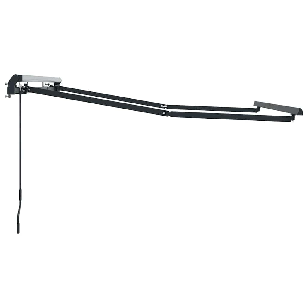 Markisenrahmen einziehbar 250 x 200 cm Metall, Markisengestell für Garten Terrasse Anthrazit