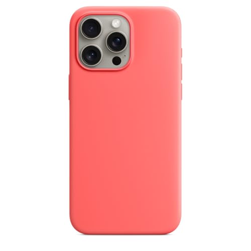 QTBLPUY Silicone Case Compatible with iPhone 15 Pro Max (Guava)