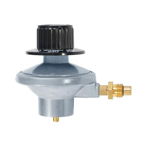 JEASOM Propane Control Valve Gas Grill Regulator with a 1"-20 Female Throwaway Cylinder Thread Inlet and an Orifice Outlet,for Portable Grill Cover