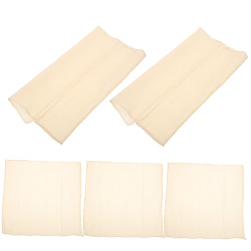 Hohopeti 5 piezas Paños de Queso Muselina de Algodón Reutilizables para Colar Tofu Yogur y Queso Tela de con Remallado Sin Pelusas para Cocina y Conservas