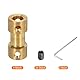 QUARKZMAN Wellenkupplung Verbinder mit Bohrung von 5mm-6mm Länge 20mm φ 9mm 4 Pcs Wellenkupplungen M3 Messingwellen Starre Kupplung für Auto Motorzubehör 3D-Drucker DIY-Roboter Kupferton