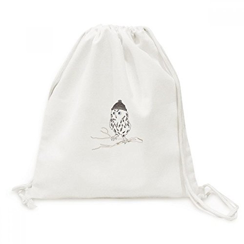Sac à dos toile hibou sacoche cordon voyage voyage léger sac original