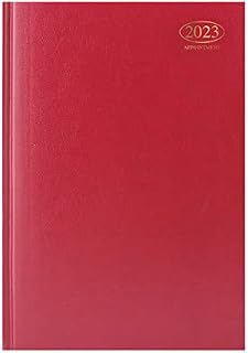 2023 A4 Week to View Diary Appointment | WTV A4 Planner | Hardback Cover | Casebound (Red)