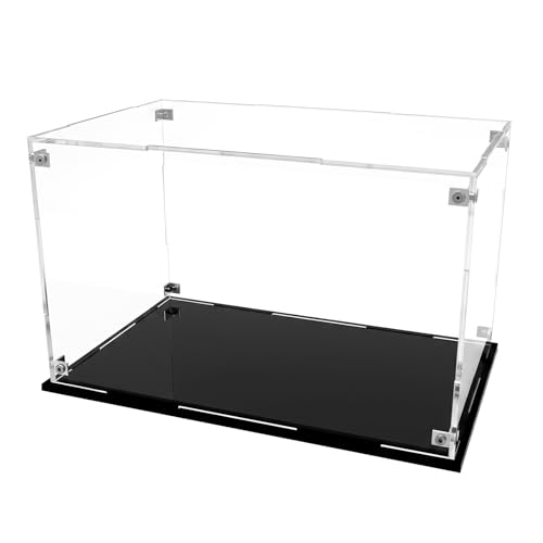 Image of Assemble Clear Acrylic Display Box for Collectibles 10 x 6 x 6 Inch | Acrylic Box Dustproof Protection Glass Case, Clear Acrylic Action Figure Display Case for Display Action Figures Doll