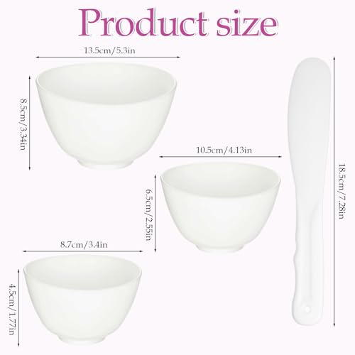 Set de 3 tazones y herramienta para mezclar mascarilla facial miniatura 2
