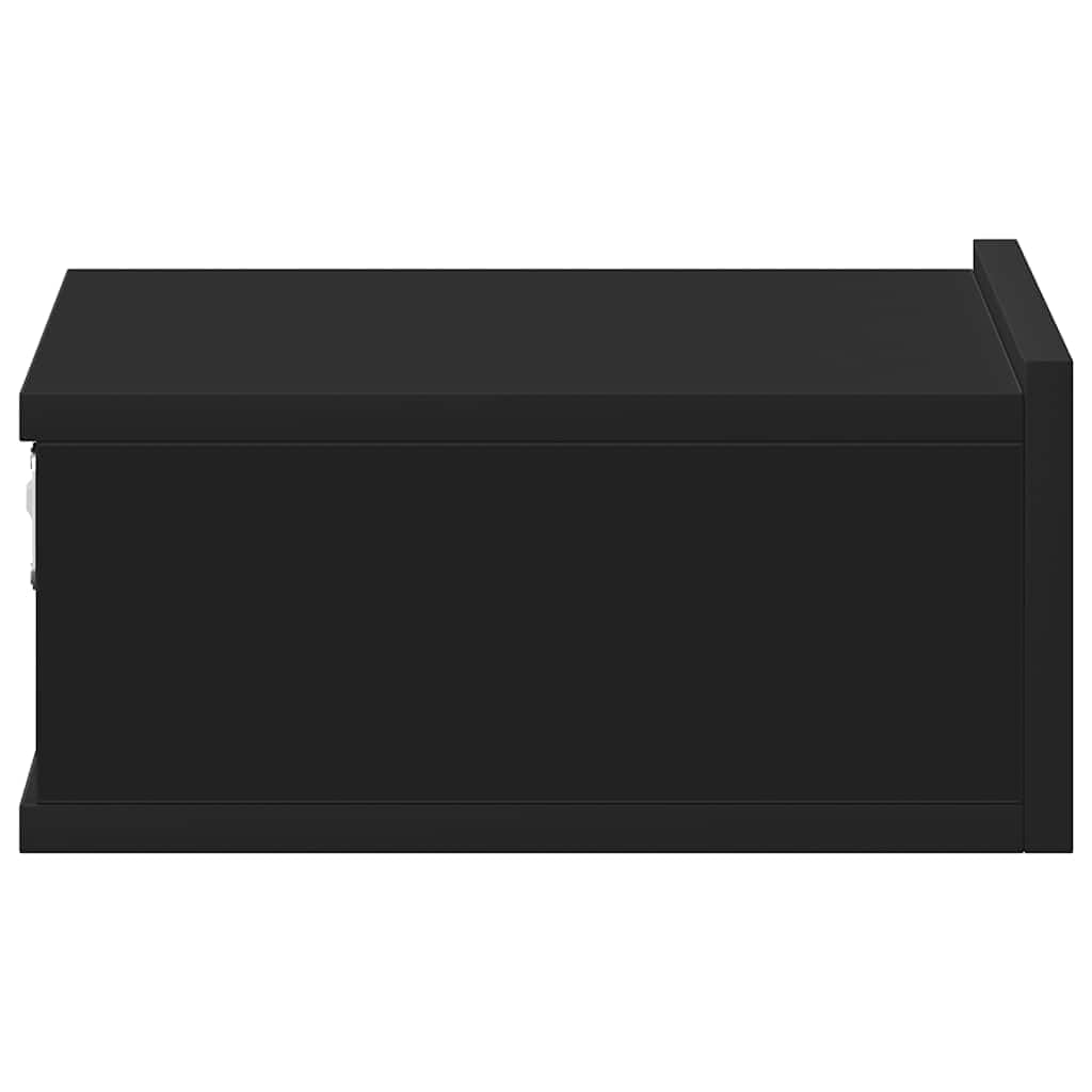 vidaXL Comodini Pensili 2pz Neri 40x30x15 cm in Legno Multistrato