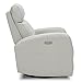 CHITA Genuine Leather Power Swivel Glider Recliner Chair for Adults, FSC Certified Electric Nursery Rocker Recliner Chair for Living Room, Light Grey