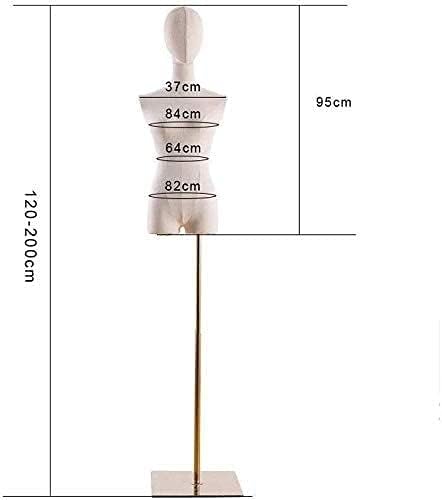 Female Dress Form Display Mannequin Body Torso Adjustable Height Female Mannequin Display Female Tailors Dummy Bust Dress Form Iron Frame for Clothing Dress Jewelry