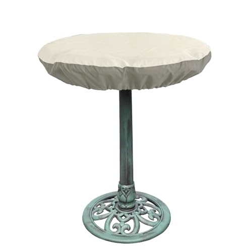 Bitubi Bird Bath Cover for 24' to 30' Diameter Bowl,Heavy Duty Waterproof 600D Oxford Cloth Garden Bird Bath Protective Cover with Elastic Hem Cord