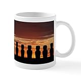 CafePress Easter Island Moai At Sunrise Mugs 11 oz (325 ml) Ceramic Coffee Mug