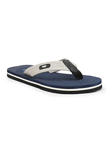 Image of Liberty A-HA JTN-03 Casual Flip-Flops for Men - Grey, Navy Blue & Olive Green | Slip-on /Flats Slippers - Durable and Lightweight | Comfortable and Soft Insole for Everyday Wear - Cushioned Footbed