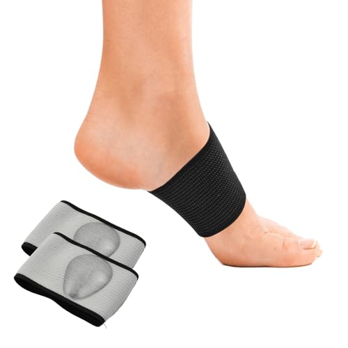 Dibotell Alivio de fascitis plantar, vendaje para el dolor de arco del pie, inserciones de compresión ajustables para pies planos, fascitis plantar, espolón calcáneo, alivio del dolor, 42-48 UE