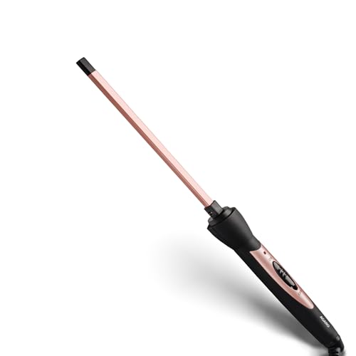 AGARO Hair Curler With 7 MM Barrel, Rod, Tong, Chopstick Rectangular Hair Curler, Ceramic Coated Plates, Cool Touch Tip, Fast Heating, For Men Women, Maggie Curl, Styling, Rose Gold & Black HC9007