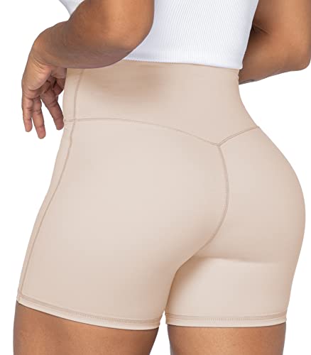 Image of Sunzel Crossover Biker Shorts for Women, No Front Seam V High Waist Yoga Workout Gym Shorts with Tummy Control | 4 Or 6-Inch Inseam, High Waisted, Tummy Control, Crossover Waist, Buttery Soft, No Front Seam, Squat Proof, Compression