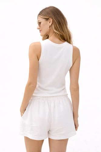Image of V TOWN Polycotton Regular Fit Round Neck Sleeveless Tshirt for Women & Girls | Super Soft & Comfortable | Stylish & Elegant T-Shirt for Casual Outings, Parties, Office,Travel & Gift